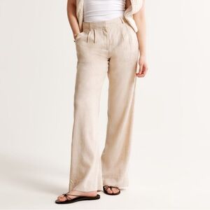 Abercrombie & Fitch Tailored Linen Blend Pant